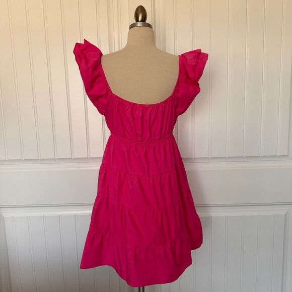 The Post Genevieve Fuchsia Mini Dress - Picture 3 of 9